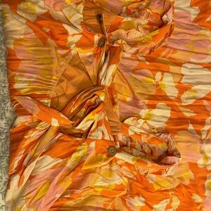 Floral Orange Maxi Dress